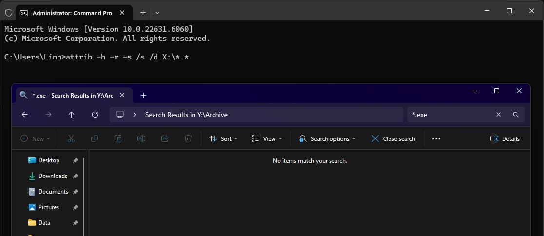 xu li virus shortcut usb bang cmd